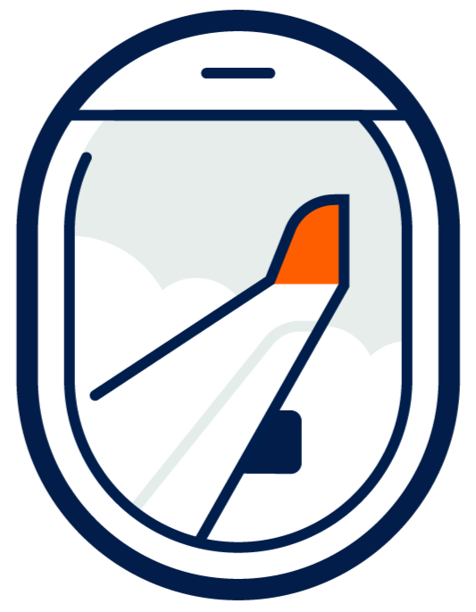 Airplane Window View