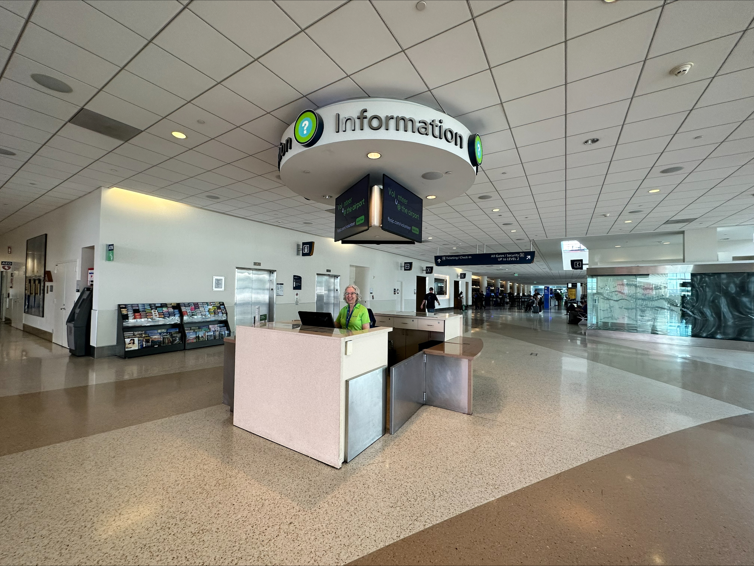 Person at SJC info booth