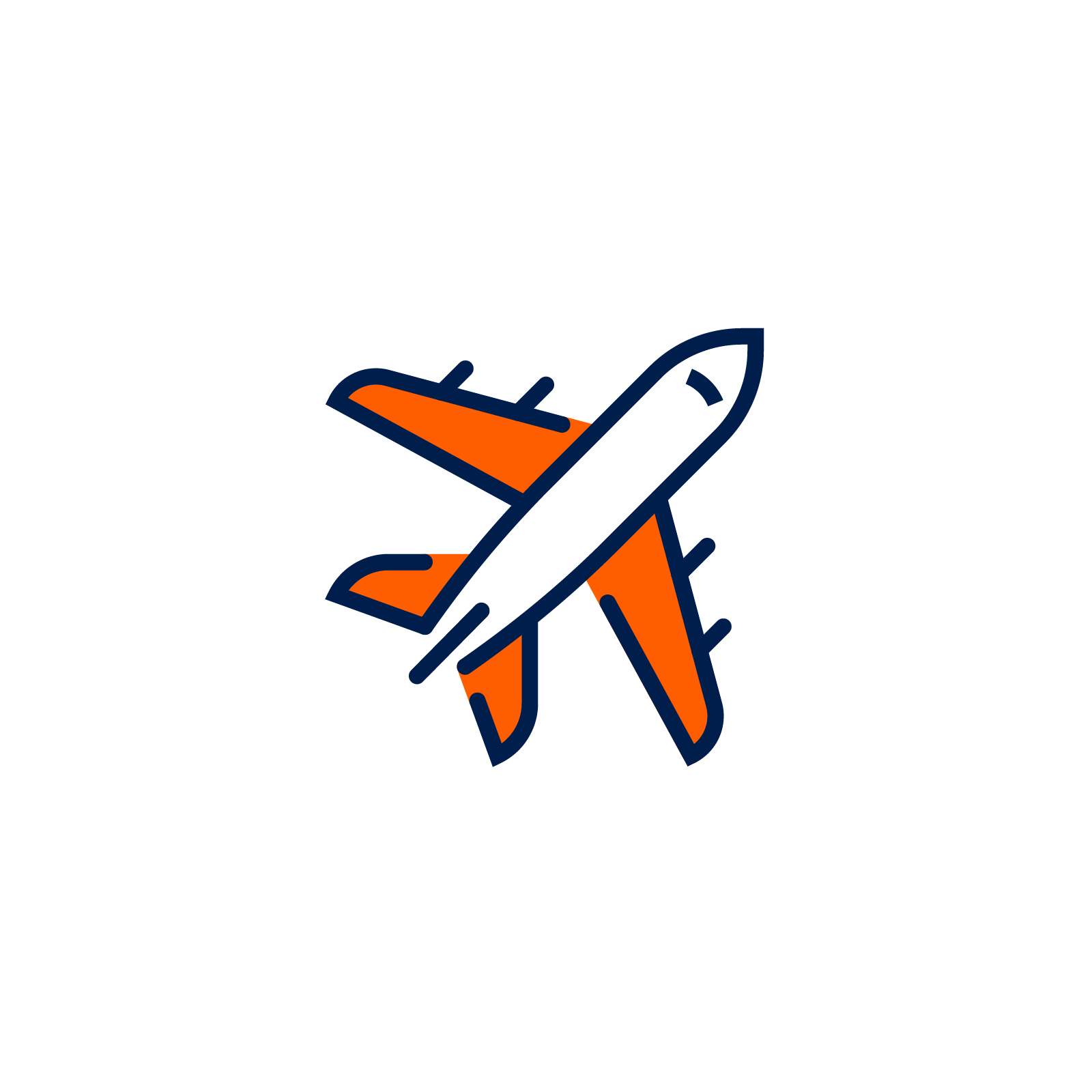 Top view of plane icon