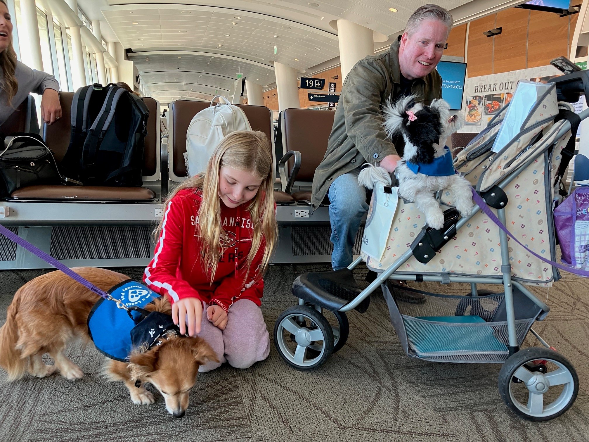 SJC Happy Tails with passengers