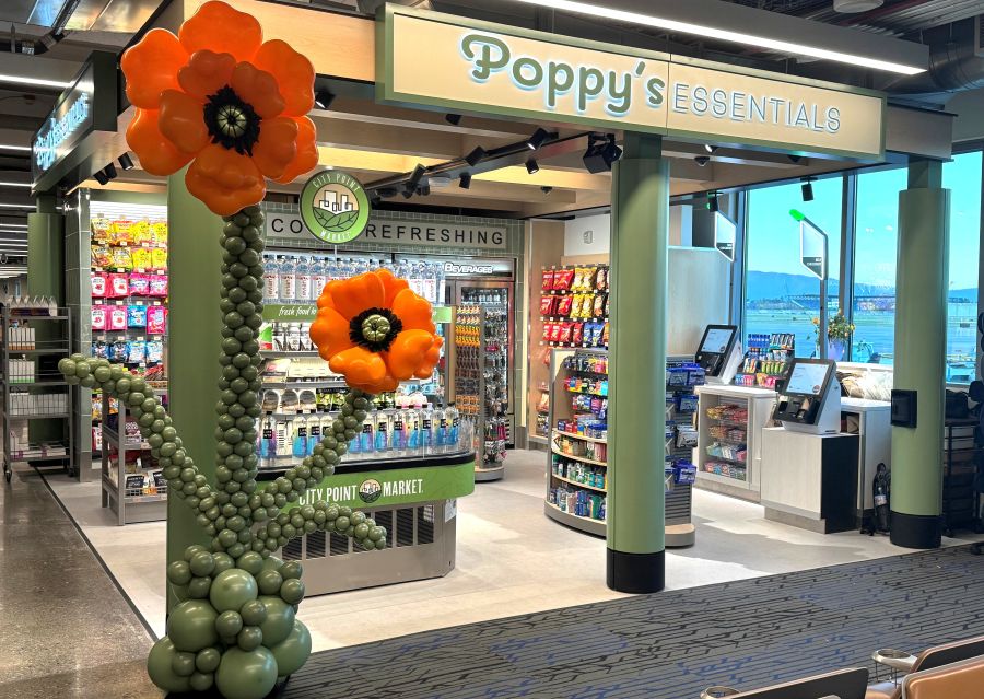 Poppy's Essentials Storefront in Terminal B