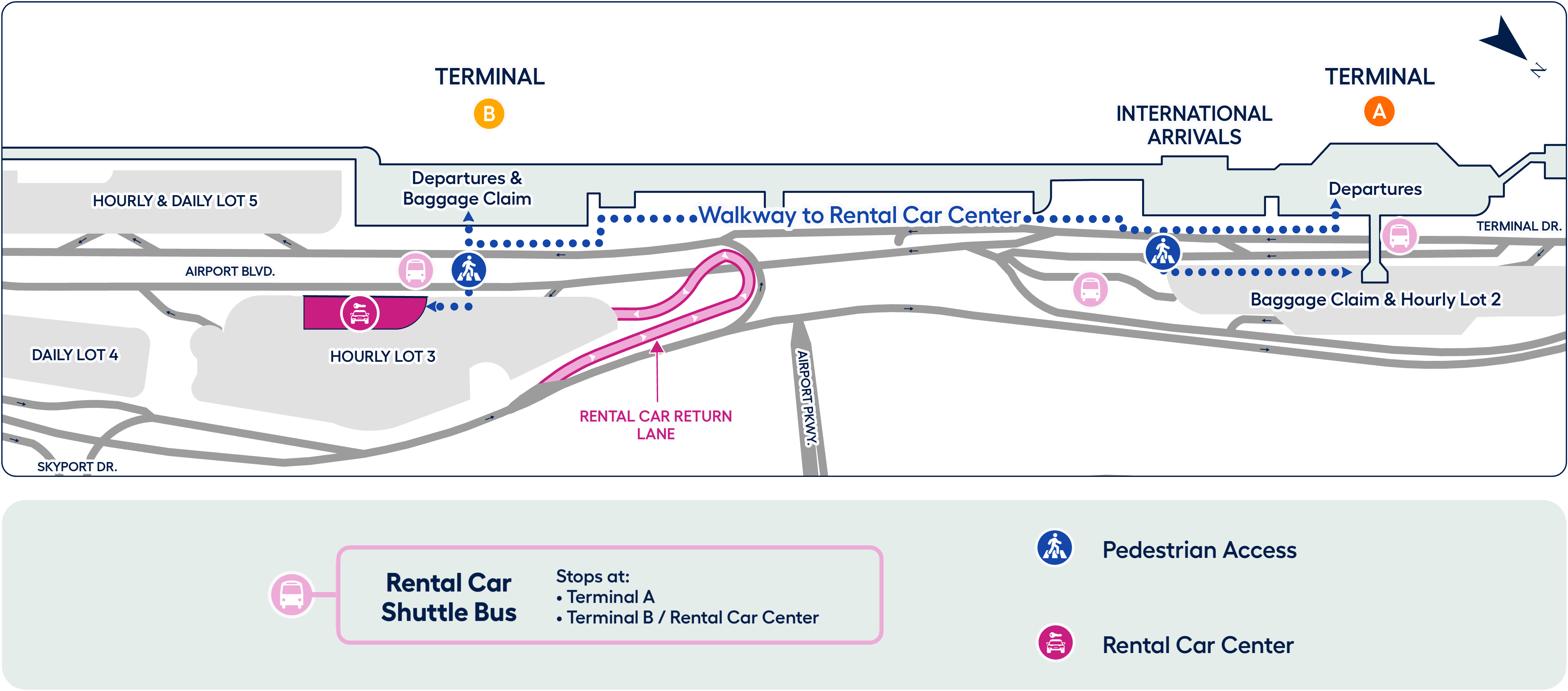 Rental Car Center Map