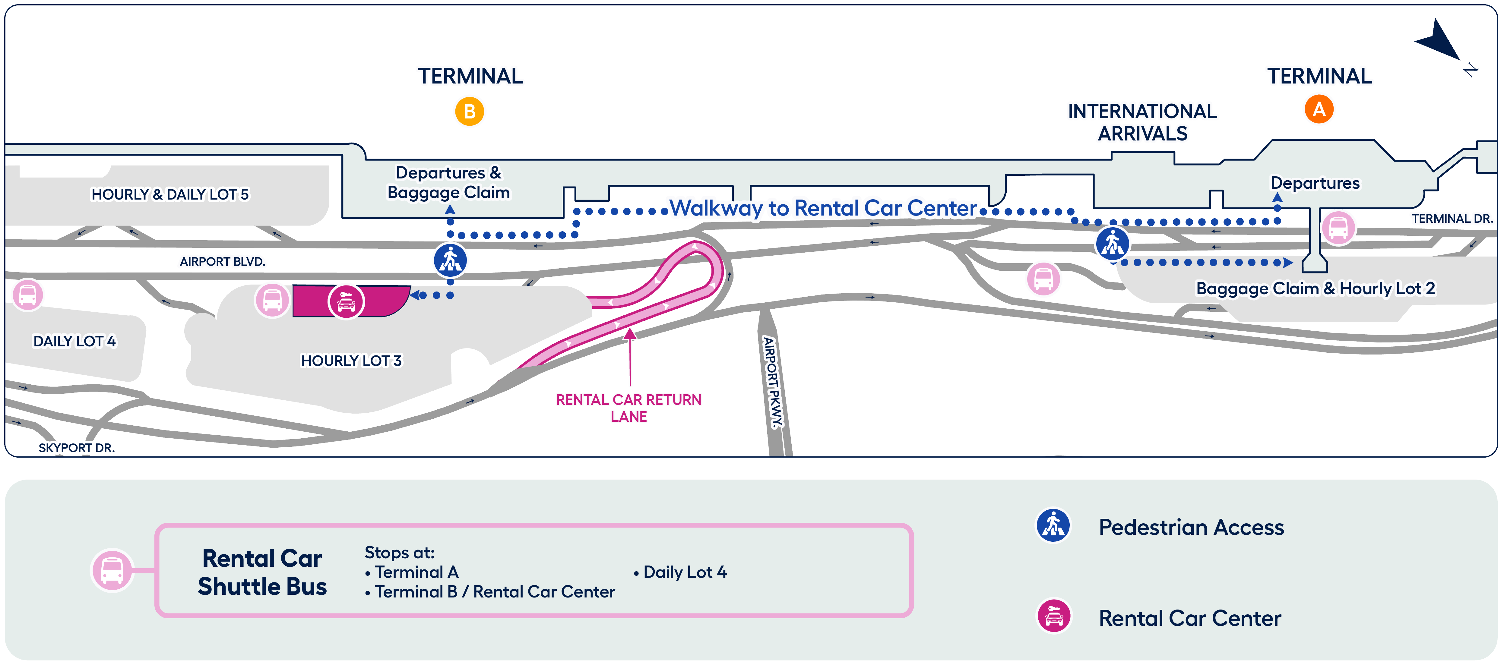 Rental Car Center Map